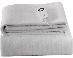 Elektrisch Verwarmde Deken - Onderdeken Matras - Warmte en Comfort - Dubbele Controle - Eenpersoons - Wit