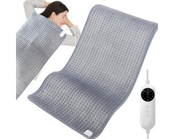 Elektrisch Warmtekussen tot 60°C voor Rug - Pijnlijke Gewrichten en Spieren - 30 x 60 cm Mat met Afstandsbediening