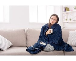 Elektrische Deken Boven of Onderdeken - Electrische Warmtedeken - Hittedeken - Verwarmde Deken - 120x160cm - Vermogen 100w - 9 verwarmingsniveaus - XL Maat - Zacht en Cozy