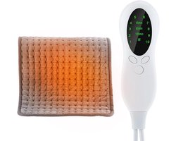 Elektrische deken – Draagbare elektrische deken, 30 x 60 cm, met 10 temperatuurinstellingen en 3 timerstanden, geschikt voor rug, nek, schouders en taille.