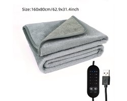 elektrische deken - heated blanket - USB Verwarmde Matrasmat met 5-Niveaus Timer & Temperatuurregeling - Schoon te Maken, Veilige Technologie, Voor Individueel Gebruik, Outdoor Liefhebbers