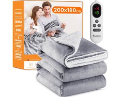 Elektrische Deken met Automatische Uitschakeling - 180 x 200 cm, 10 Warmtestanden, Auto-Off-Timer