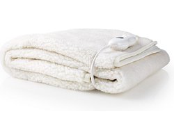 Elektrische Deken - Onderdeken - 1 Persoon - 150 x 80 cm - 3 Warmte Standen - Wasmachinebestendig - Oververhittingsbeveiliging - Polyester / Synthetisch