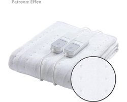 Elektrische Onderdeken 2 Persoons - Warmtedeken Elektrisch - Extra Zacht - Wit