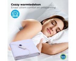 Elektrische Onderdeken Wasbaar - 150cm x 80cm - 3 Temperatuurstanden - Eenpersoons - ademend - snelle opwarming - anti bacterieel - Automatisch uitschakelen na 3 uur - wasbare elektrische onderdeken