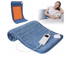 Elektrische Verwarmingsdeken - 6 Warmtestanden & 1-6u Timer - 76x40cm Groot Formaat - Snel Verwarmend - Wasbaar Design - Voor Rug en Lichaam