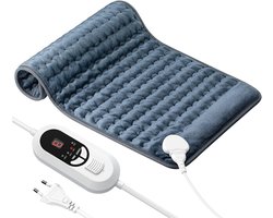 Florixa® Warmtekussen Elektrisch - Warmtekussen - Warmtedeken - 6 Niveau's - Grijs - 30cm x 30cm x 2cm