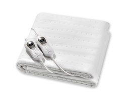 Goliving Elektrische Onderdeken – 2–Persoons – Warmtedeken – Elektrische Deken – 3 Warmtestanden – Timerfunctie – 60 Watt – Polyester – 160 x 140 cm – Wit