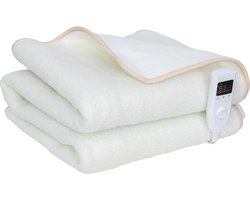 HOMCOM verwarmingsdeken - elektrische deken - 160 x 140 cm - tot 55℃