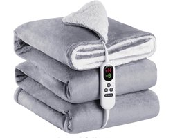 Infrarood Deken - Infrarooddeken - Elektrische Deken - Elektrische Bovendeken - Elektrische Dekens - Warmte Deken Elektrisch - Warmte Deken - Warmtedeken - Elektrische Deken 2 Persoons - 10 Warmtestanden - Met Automatische Uitschakeling