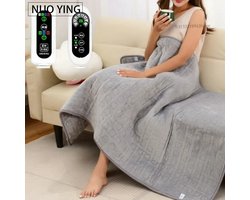 Innovastore Elektrische deken - Verwarmingsdeken - Warmte deken - Elektrisch bovendeken - 8 warmtestanden - 150x90cm - Grijs