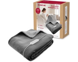Inventum HB182G Elektrische deken 180x130cm - 1 Persoons - Warmtedeken - Omslagdeken - 4 Standen - Grijs