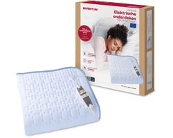 Inventum HN197VB elektrische onderdeken 160x80 cm - Eenpersoons - 9 warmtestanden - Aparte voetzone - Anti allergie - Antibacterieel - Warmtedeken - Extra snel warm - Uitwasbaar - Automatische uitschakeling - Oververhittingsbeveiliging - Fleece