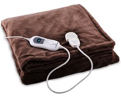 Klarstein Dr. Watson XL Elektrische deken - Vermogen: 120 W - 3 Temperatuurstanden - Wasbaar Tot 30 °C - Afmetingen: 180 X 130 cm - Afneembaar bedieningspaneel - Micro Pluche