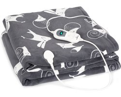 Klarstein Dr. Watson XXL Elektrische deken - 3 Vermogenstanden - Vermogen: 120 Watt - Wasbaar 200X180cm - Coral Fleece - Afneembaar bedieningspaneel - Verlicht Display - Machinewasbaar