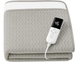 KRAFT Elektrische Deken - Wasmachinebestendig Onderdeken - 150 x 80 cm - Grijs