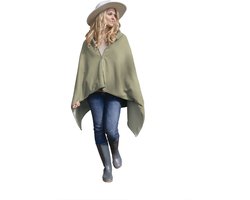 Lanaform - Heat Wrap - Verwarmde Poncho Draagbaar - Elektrische Deken - Fleece Binnenvoering - 3 Warmteniveaus - USB-batterij Inbegrepen - Machinewasbaar