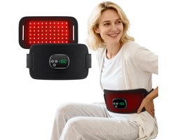 Lendensteunband met rood licht, warmtetherapie lendensteunband, infrarood 660/850nm roodlichttherapie kniebeschermer, verwarming, warme lendensteunband
