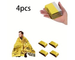 Livé® Thermische Buiten Deken – 4 Stuks Warmtebehoud met Zilverfolie