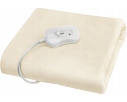 Malatec - Elektrische Deken - Electrische Onderdeken - Warmte Deken - Wit - 150 x 80 cm