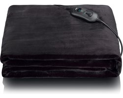 Melissa Elektrische Deken - Warmtedeken 180 x 130 cm - Fleece - 16760052 - Zwart
