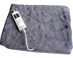 Mesa Living - Elektrische bovendeken - 180x130 cm - Warmtedeken - Knuffeldeken - 1-2 persoons - Grijs