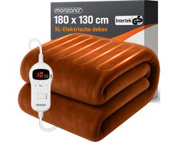 Monzana Elektrisch Deken - 10 Temperatuurstanden 180x130cm - Bruin