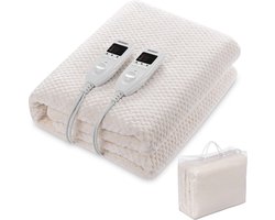 Monzana Warmtedeken - Elektrisch 160 x140cm 5 Temperatuurstanden - Beige