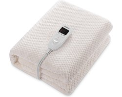Monzana Warmtedeken - Elektrisch Fleece 150x80cm 5 Standen - Crème