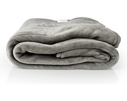 Nedis Elektrische Deken - Bovendeken - 1 Persoon - 180 x 130 cm - 9 Warmte Standen - 9 u - Wasmachinebestendig - Oververhittingsbeveiliging - Digitale bediening - Fleece