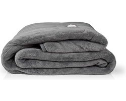 Nedis Elektrische Deken - Bovendeken - 1 Persoon - 200 x 180 cm - 9 Warmte Standen - 9 u - Wasmachinebestendig - Oververhittingsbeveiliging - Digitale bediening - Fleece