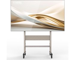 Oprolbare TV-standaard met Wieltjes - Hoogte Verstelbare Trolley voor 40-85 Inch Televisies tot 60kg - VESA 600x400