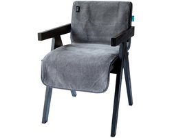 Qnuss Infrarood Warmtedeken - Elektrisch Stoelkleed - Draadloos - 135x45 cm - Grijs - Inclusief powerbank