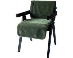 Qnuss Infrarood Warmtedeken - Elektrisch Stoelkleed - Draadloos - 135x45 cm - Groen - Inclusief powerbank