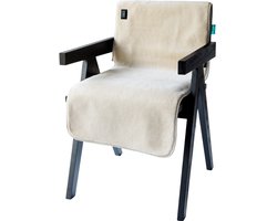 Qnuss Infrarood Warmtedeken - Elektrisch Stoelkleed - Draadloos - 135x45 cm - Wit - Inclusief powerbank