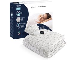 Quvo® Elektrische onderdeken - Onderdeken - Elektrische onderdeken 1 persoons - Wit - ‎150cm x 80cm x 1cm