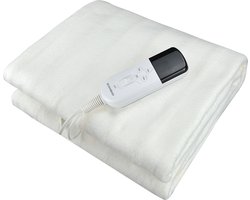 RUIANBAO Elektrische Deken 1-Persoons 150x80 cm – 3 Warmtestanden – Automatische Uitschakeling – CE/UKCA/SAO/RoHS – Wasbaar – Oververhittingsbeveiliging – Snelle Opwarming – Non-woven Stof – 50W