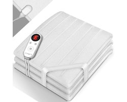 sinnlein® warmtedeken van fleece 150 x 80 cm gecertificeerd | elektrische deken met automatische uitschakeling | warmtedeken | timerfunctie | 9 temperatuurstanden | wasbaar tot 40°C | digitaal display