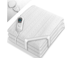 sinnlein warmteonderbed van 150 x 80 cm met automatische uitschakeling, elektrisch deken met 3 temperatuurniveaus, warmteonderdeken voor op het bed, warmtedeken van zacht fleece
