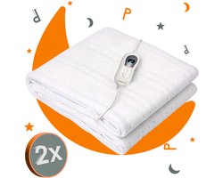 Sleep Comfy Elektrische Deken - 2x Onderdeken met Instelbare Warmte - Wasbaar - Luxe Verwarmde - Veilig en Gezellig Beddengoed - Energiezuinig - 150x80 cm