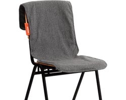 Stoov Warmtedeken | Big Hug | Duurzaam & Draadloos | Infrarood warmtedeken | Verwarmd stoelkleed | 40x110 cm S1 Draadloze stoelverwarmer - Original Grey - Stoov | Standard batterij