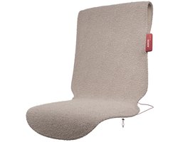 Stoov Warmtedeken | Big Hug XL³ | Duurzaam & Draadloos | Infrarood warmtedeken | Verwarmd stoelkleed | 47x135 cm | Soft Beige XL S3 Draadloze stoelverwarmer - Woolly Beige - Stoov | Flex 33Wh batterij