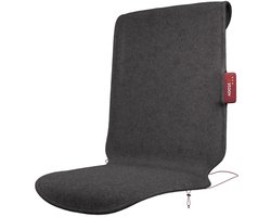 Stoov Warmtedeken | Big Hug³ | Duurzaam & Draadloos | Infrarood warmtedeken | Verwarmd stoelkleed | 45x115 cm S3 Draadloze stoelverwarmer - Original Grey - Stoov | Flex 33Wh batterij