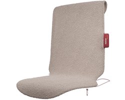 Stoov Warmtedeken | Big Hug³ | Duurzaam & Draadloos | Infrarood warmtedeken | Verwarmd stoelkleed | 45x115 cm S3 Draadloze stoelverwarmer - Woolly Beige - Stoov | Base 24Wh batterij