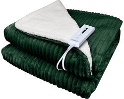 Tomado TEB1804G - Elektrische boven deken - omslagdeken - Warmtedeken - Superzachte fleece stof - 180 x 130 cm - Groen
