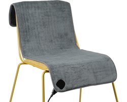 Tristar BW-4772 Elektrisch stoeldeken - Warmtedeken - Wasmachinebestendig - Anti-slip - 110 x 40cm - Fleece -Grijs - Voor 1 stoel/persoon