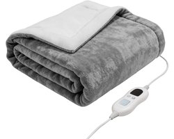 TTD® Verwarmde Deken Elektrisch - 200 x 180 cm - 40–60 °C - Flanel
