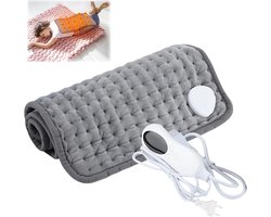 Verwarmingskussen met automatische uitschakeling, 76 x 40 cm, geschikt voor nat en droog gebruik, 9 temperatuurstanden, verwarmingskussen voor rug, nek en schouders, met lcd-scherm voor de buik, wasbaar.