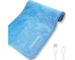 Verwarmingsmat - Elektrische verwarmingsmat - elektrische deken - elektrisch deken - 60×30cm - Grafeen verwarmingsmat - Blauw
