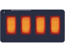 Warmte Kussen-Verwarmd zitkussen-Autostoel Verwarming-Draagbare USB verwarmde zitkussen - Verstelbare verwarmde stadionzitkussen voor buiten - Verwarmde kampeerstoelkussen - Marineblauw - 45x90cm